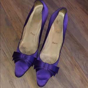 Christian Louboutin Purple Satin Heels